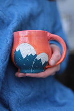 Load image into Gallery viewer, Mountain Mug - pink & orange sky